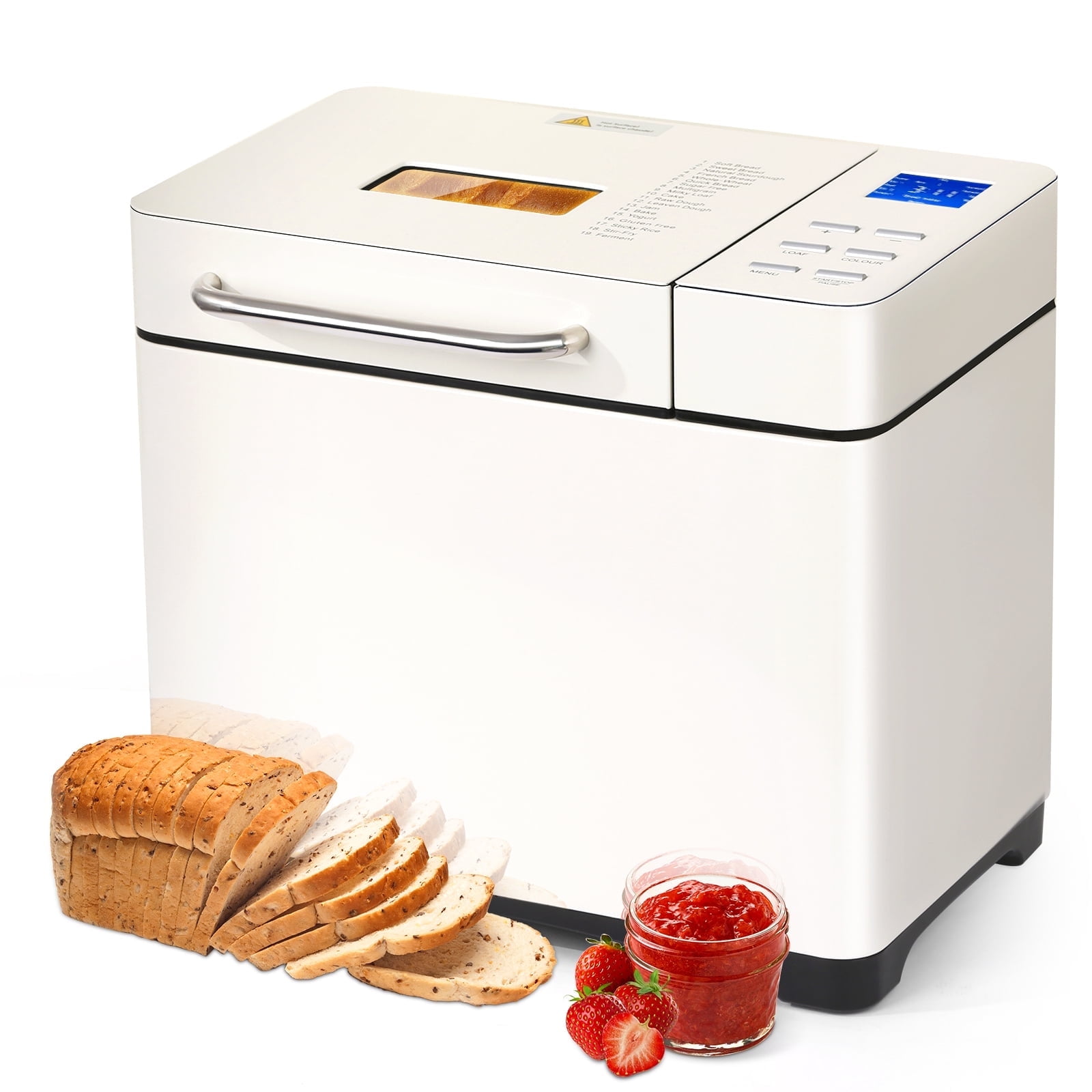 013A KBS 19-in-1 Totally Automated 2LB Bread Maker with LCD Show